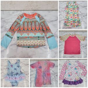 Rash Gaurds and Swimsuits Girls 2T 3T Kids Toddler Bundle Lot